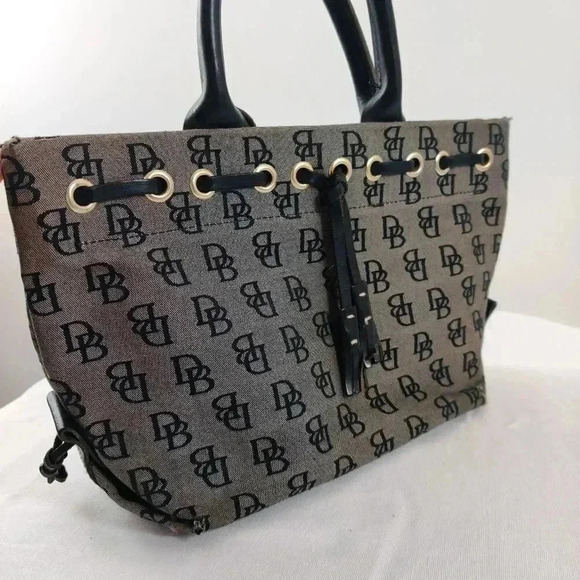 Dooney & Bourke black canvas signature tote - Picture 2 of 11